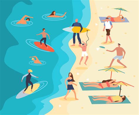 Beach Vacation Vector Vector Art & Graphics | freevector.com