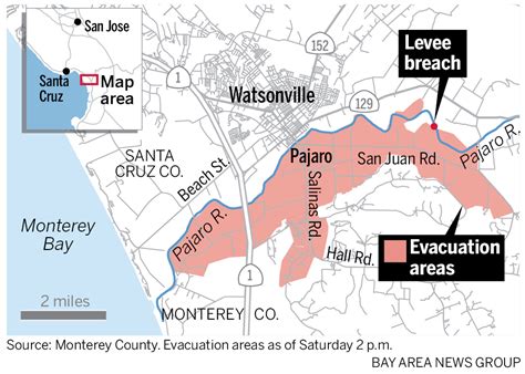 Pajaro River Levee Fails Hundreds Evacuated In Monterey County