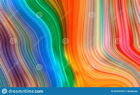 Dynamic Color Series Artistic Abstraction With Colorful Wavy Lines Creative Multi Colored Wave