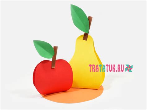 Фрукты из бумаги: бумажный урожай из фруктов пошагово