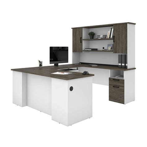 Norma U or L-Shaped Executive Desk with Hutch | Bestar