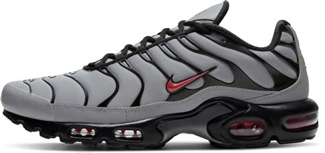 Nike Air Max Plus Wolf Grey Dark Smoke Grey Black Bright Crimson