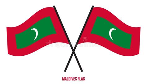 Maldives Flag Waving Vector Illustration On White Background Maldives