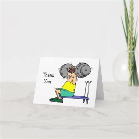 Weightlifting Thank You Cards