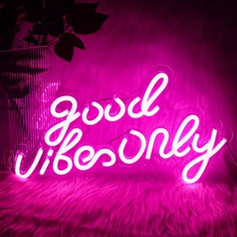 Wanxing Good Vibes Only Led Neon Light Signs Usb Power For Home Bedroom