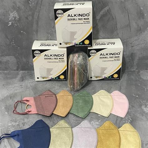Jual Masker Duckbill Duckbil Alkindo Warna Warni Pink Nude Ungu Gold