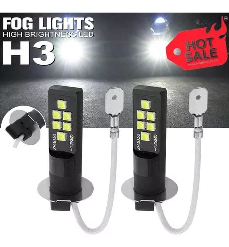 Faros Led H3 80w Neblineros Para Auto 1 Par Cuotas sin interés