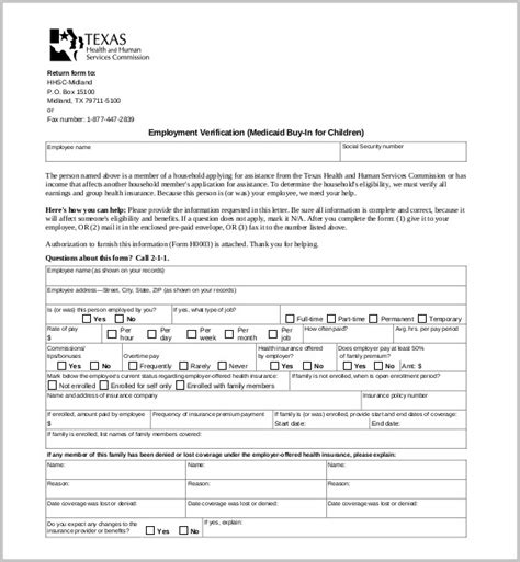 Texas Medicaid Application Form Printable Printable Application