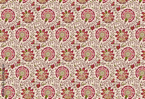 Textile Traditional Allover Pattern Design For Print Small Mughal