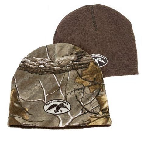 Duck Commander ~ Camo Or Brown Reversible Beanie ~ Duck Hunting Hat Stocking Cap One Size Fits