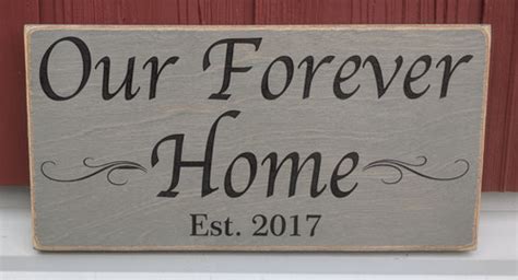 Wood Sign Rustic Forever And Always Heartwood Ts