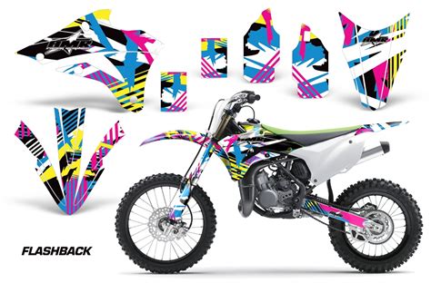 Kawasaki Kx Graphic Kit Flashback Ck Creatorx Graphics Mx