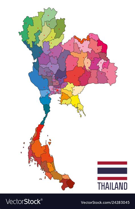 Map Of Thailand Royalty Free Vector Image VectorStock