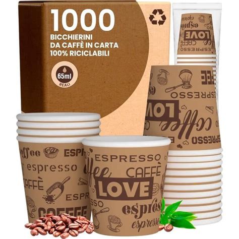 Lovebrowncup Lot De Gobelets En Papier Caf Ml Verres