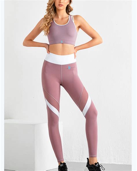 Hw Mesh Splicing Leggings Dance Power Tank Hema Celeste