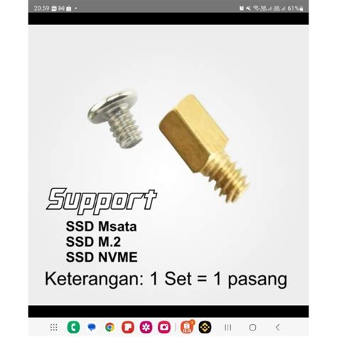 Jual Mur Baut Ssd M M Nvme Msata M Sata Screw Screws Mur Shopee