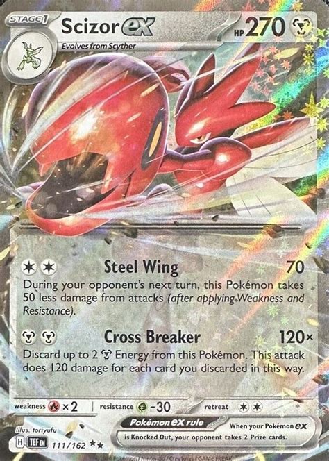 Scizor Ex Scarlet Violet Temporal Forces Double Rare