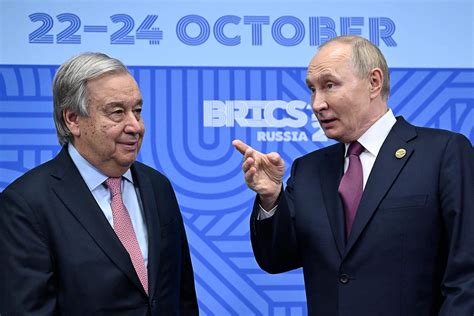 Guterres insiste delante de Putin la invasión de Ucrania va contra