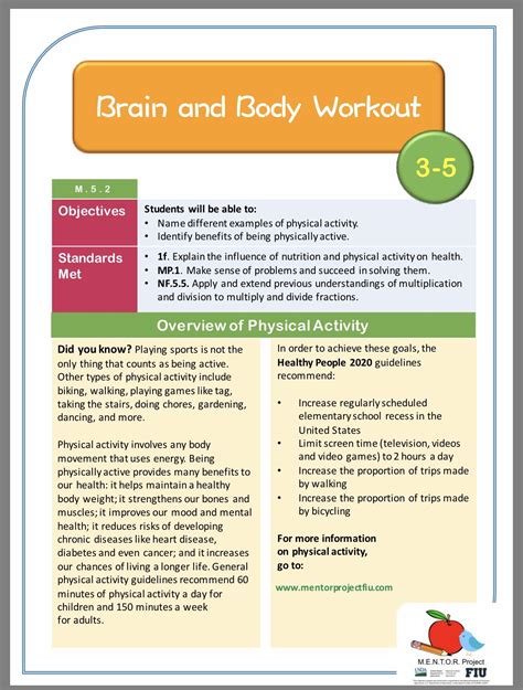 Health Education Lesson Plan For Grade 1