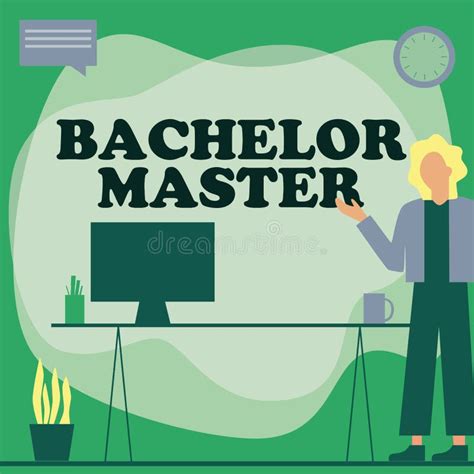 Text Showing Inspiration Bachelor Master Word For An Advanced Degree