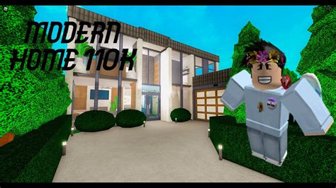 Bloxburg Modern House Speedbuild 110k Rblxaidan Youtube