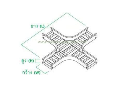 MECC HORIZONTAL CROSS SMOOTH SIDE Hot Dip Galvanized x mm สทางเคเบลเทรยขาง