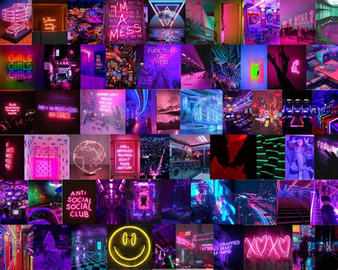 Neon Collage Wallpapers Top Free Neon Collage Backgrounds