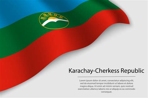 Wave flag of Karachay-Cherkess Republic is a region of Russia 21840919 ...