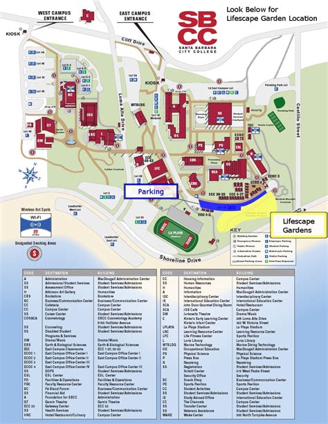 Sbcc Campus Map Santa Barbara City College Sbcc Pinterest