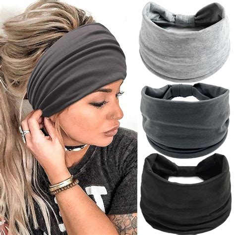 3 Stück Haarband Damen Damen Breite Stirnband Frauen Yoga Stirnband