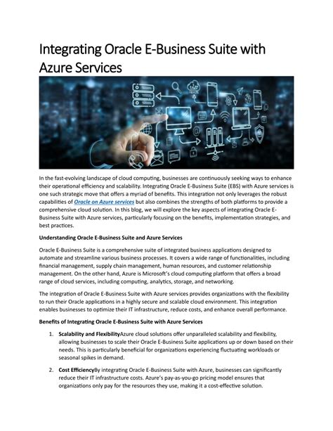 Ppt Integrating Oracle E Business Suite With Azure Services