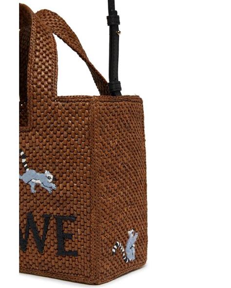 Loewe Small Lemurs Tote Bag In Brown Lyst