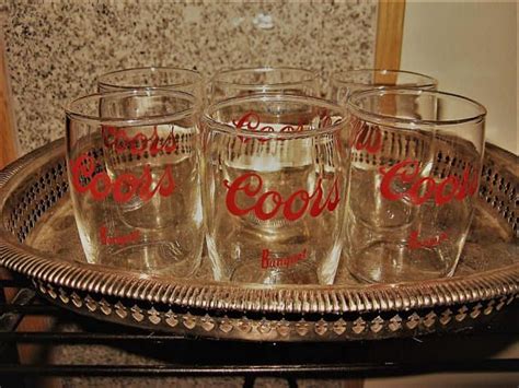 Set Of 6 Vintage Coors Bouquet Shot Glasses Beer Testers Coors Shot Glasses Tester Beer Mug