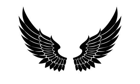 Vector flat design angel wings silhouette 28647211 Vector Art at Vecteezy