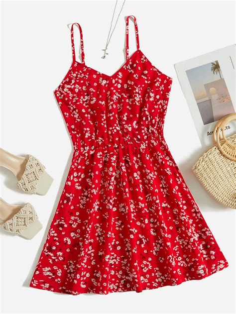 Shein Wywh Ditsy Floral Print Cami Dress Shein Uk