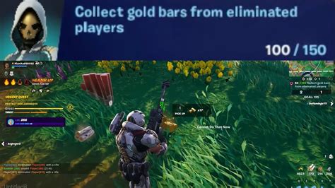 Collect Gold Bars From Eliminated Players Fortnite Youtube