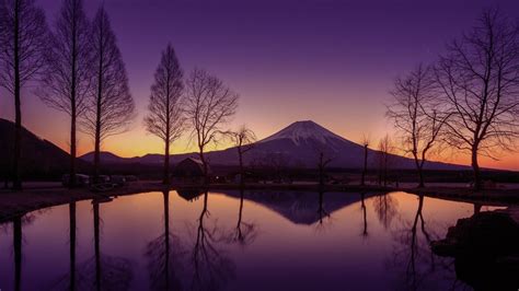 Nature Landscape Mountains Water Reflection Trees Town Village