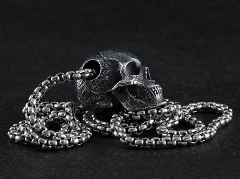 Sterling Silver Skull Bottle By Lost Apostle