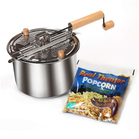 Buy Stainless Steel Wabash Valley Farms Whirley Pop Stovetop Popcorn Popper With Popping Kit