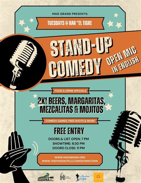 Stand Up Comedy Open Mic Bar “el Tigre” In English Tickets Bar El Tigre Playa Del Carmen