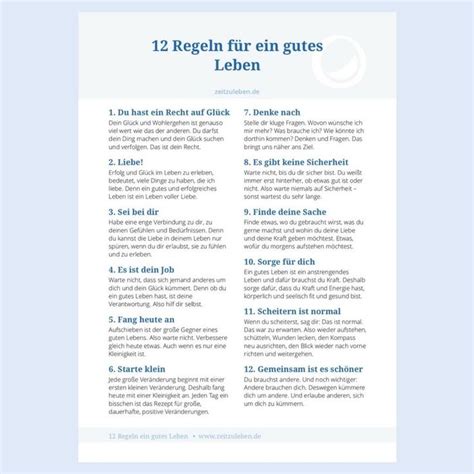 Regeln F R Ein Gutes Leben Poster Motivation Psychology Happy