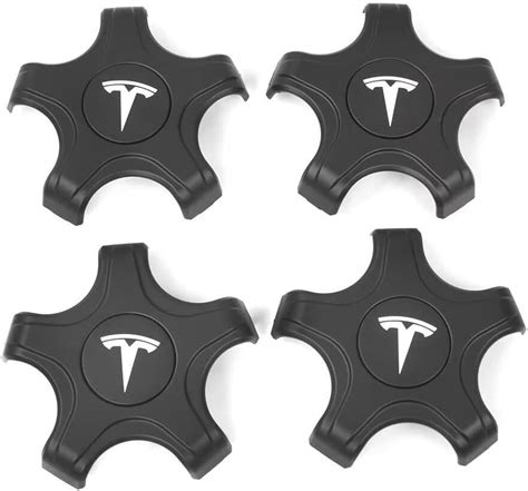 ATAIRSOFT Juego De 4 Tapacubos Para Llantas De Tesla Modelo 3 Aero Para