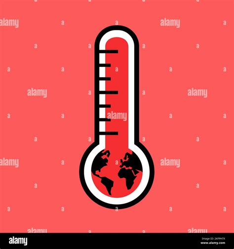 Calentamiento Global Cambio Climático El Termómetro Muestra El Aumento Y El Aumento De La