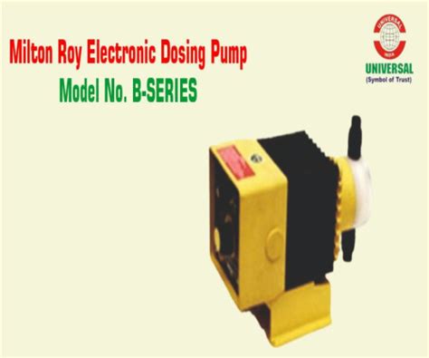 Milton Roy Dosing Pump B Series Certificate Iso At Rs