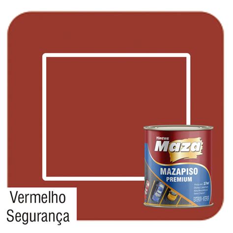 Tinta Piso e Muro VERMELHO SEGURANÇA 900ml Premium Maza Super Resistência