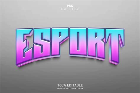 Esport psd diseño de efectos de texto editables Archivo PSD Premium