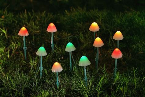 I Glow LED Solar Lichterkette Pilze 10er Set RGB Norma24