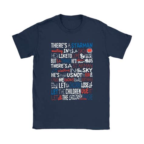 Theres A Starman Waiting In Sky David Bowie Starman Lyric Shirts