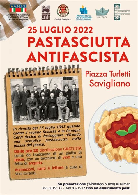 PASTASCIUTTA ANTIFASCISTA Il Centro Della Memoria