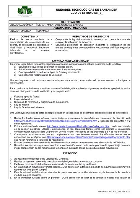 Guia Dinamica Ii 2009 Pdf